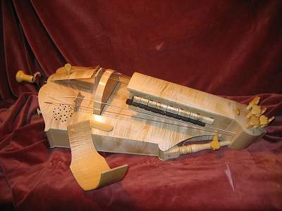 Side view of Henry Hurdy Gurdy by Chris Allen and Sabina Kormylo