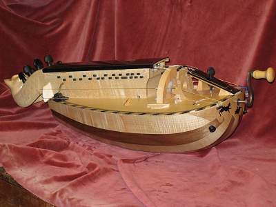 Side view of custom Hurdy Gurdy by Chris Allen and Sabina Kormylo