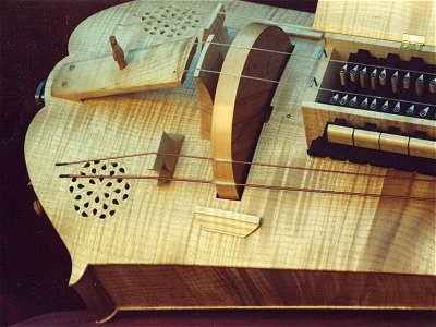 Wheel detail of Henry 3 Hurdy Gurdy by Chris Allen and Sabina Kormylo