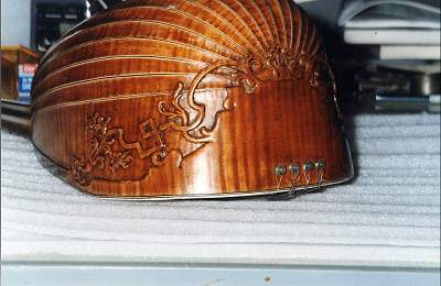 Vinaccia Mandolin fretwork details