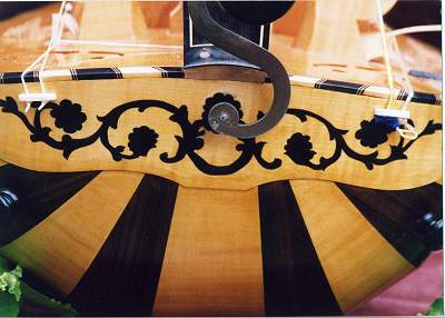 Tail detail of Pimpard Hurdy Gurdy by Chris Allen and Sabina Kormylo